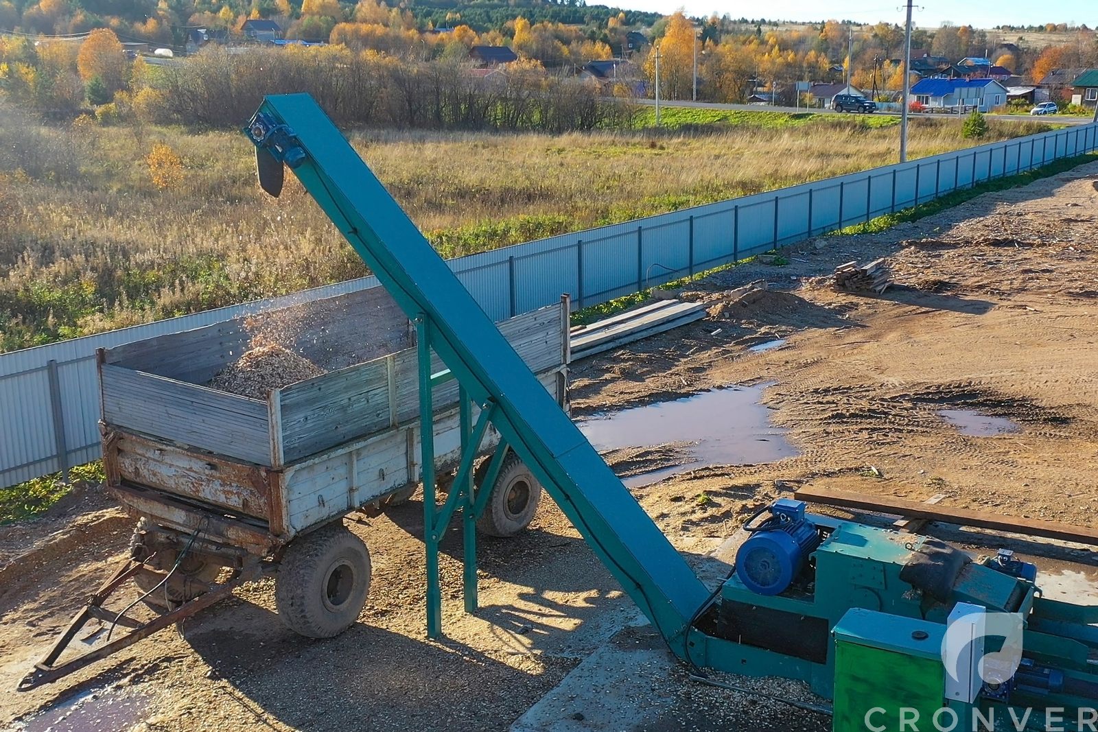 Линия производства щепы до 150 куб.м в смену