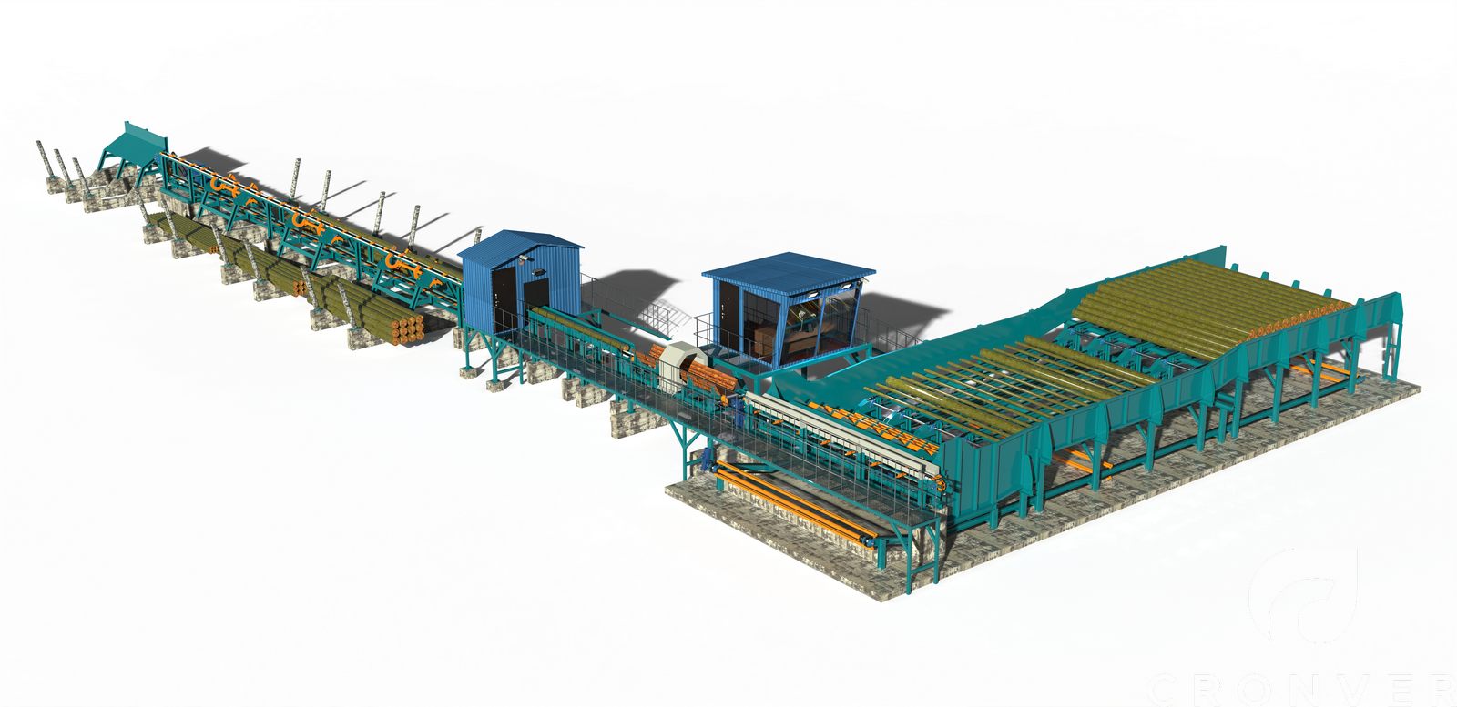 Линия сортировки брёвен Cronver LSB 16-900